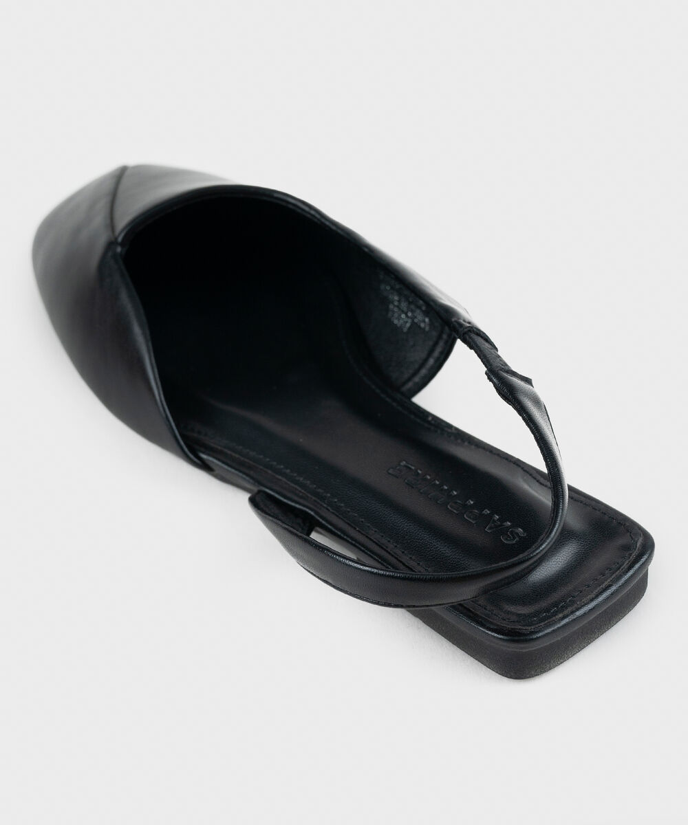 Women's Black Slingback Flats