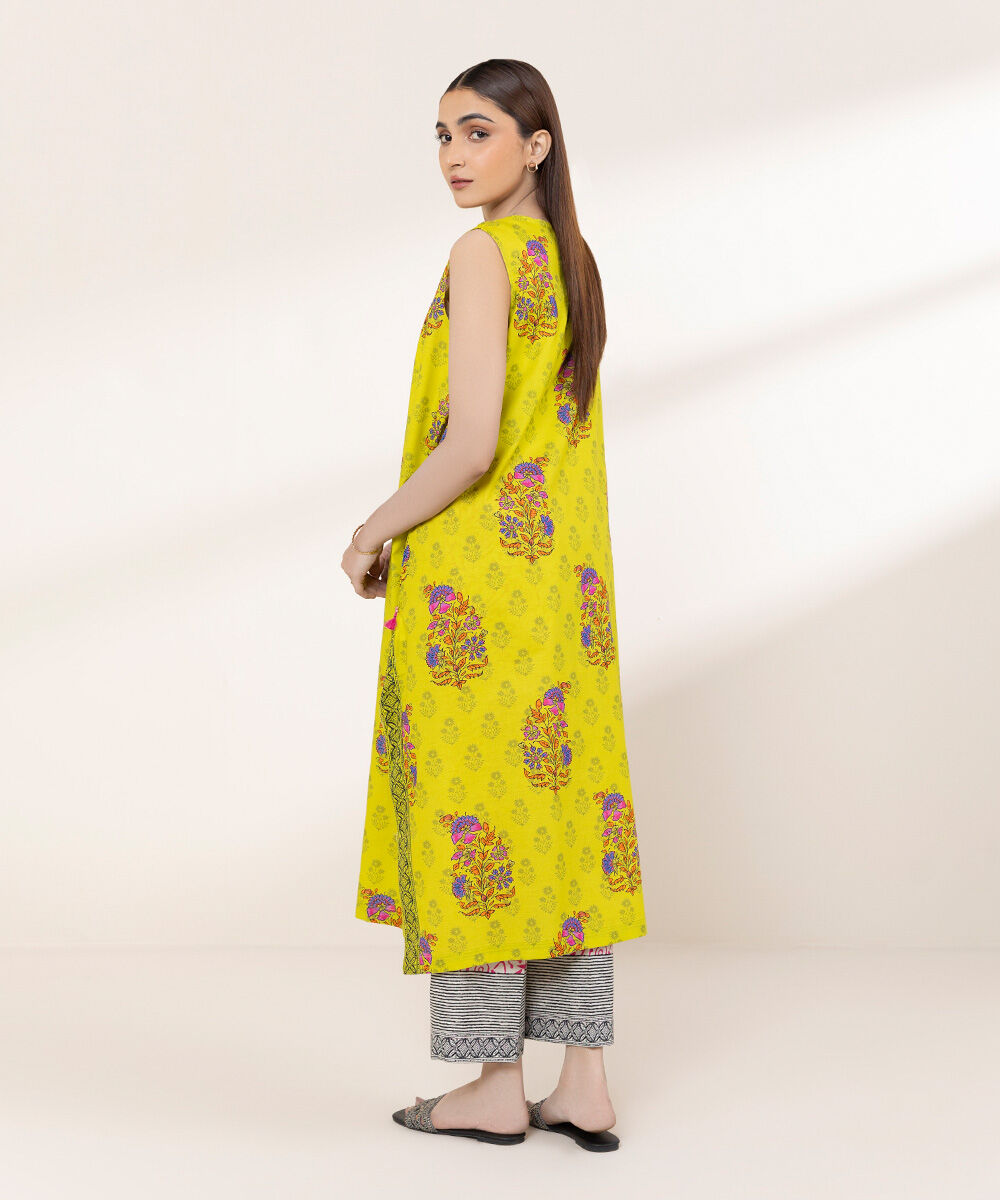Women's RTW Textured Lawn Multi Printed A-Line Shirt