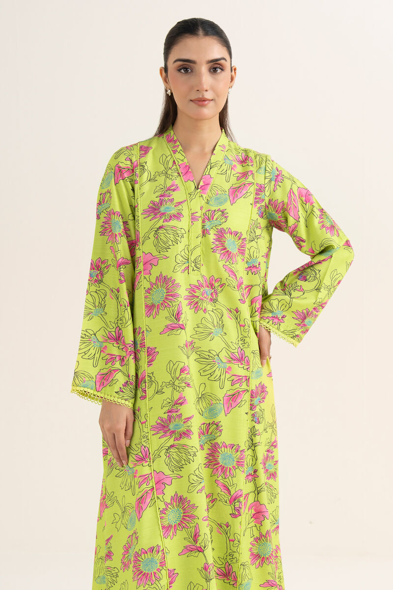 Printed Arabic Khaddar Shirt