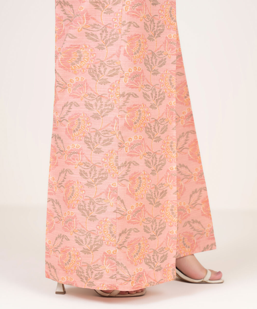 Women's RTW Khaddar Printed Mauve Culottes