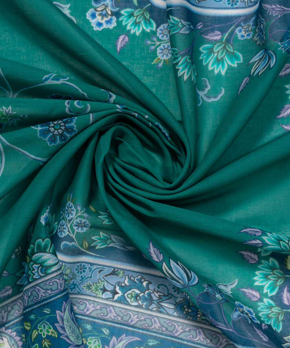 Lawn Printed Green Dupatta