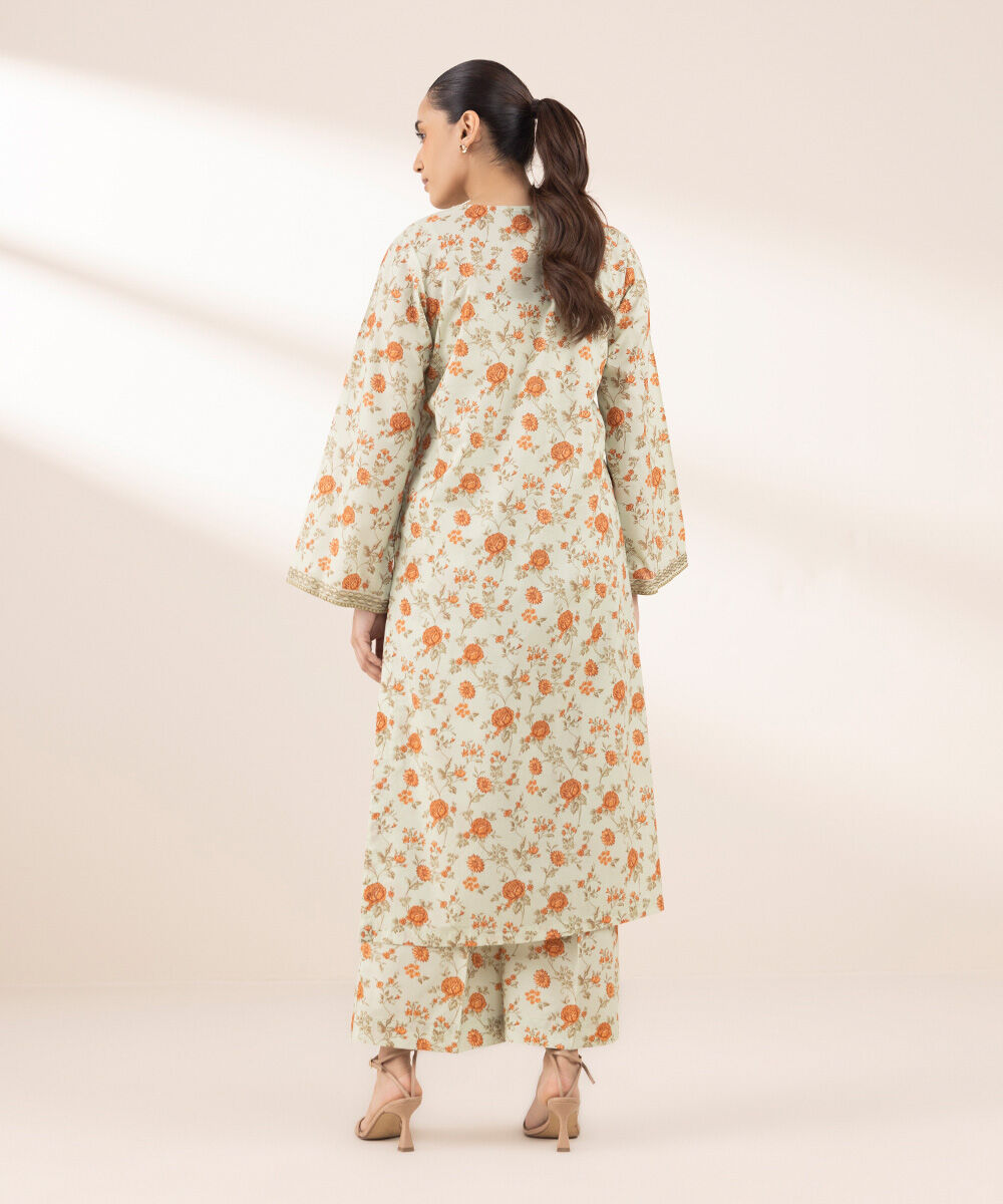 Women's RTW Lawn Multi Embroidered A-Line Shirt