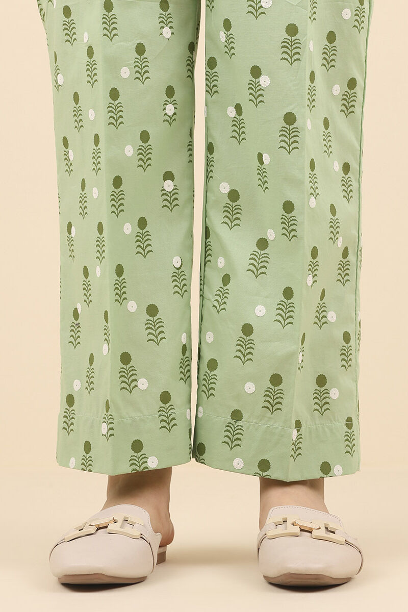 Printed Cambric Straight Pants