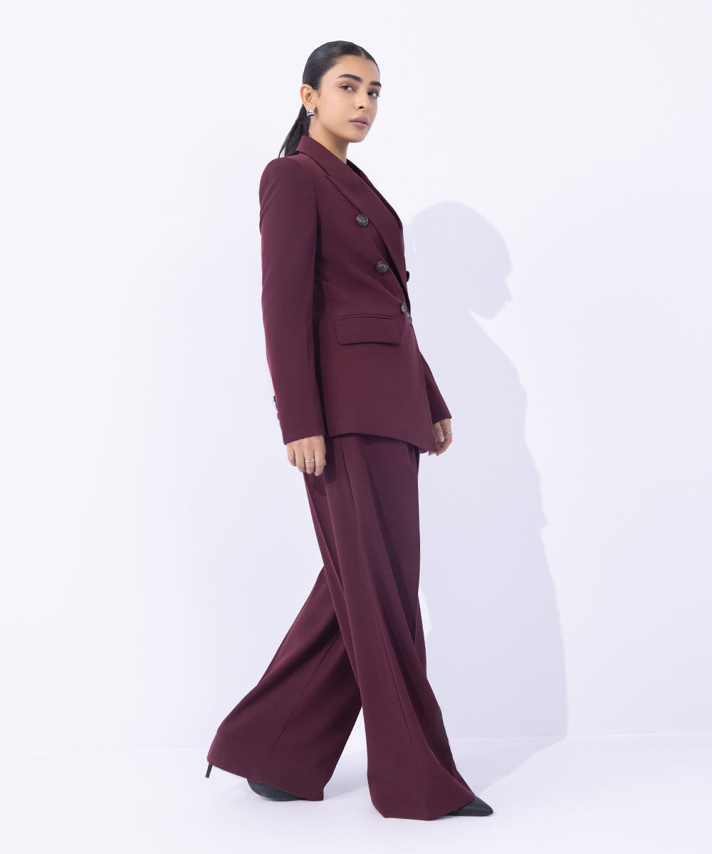 Woman - Red Tailored Double Breasted Blazer