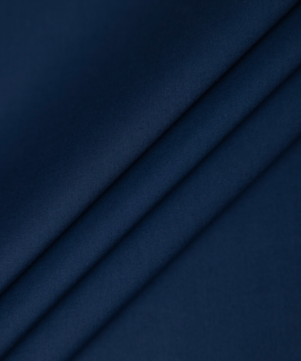 Man - Blue Embroidered Cotton Suit