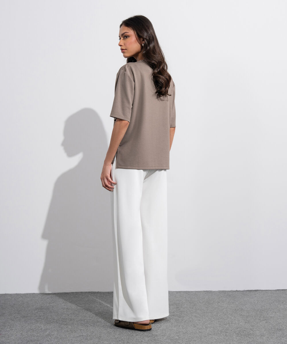 Women's Western Brown Soft Lux Slash Neck T-Shirt