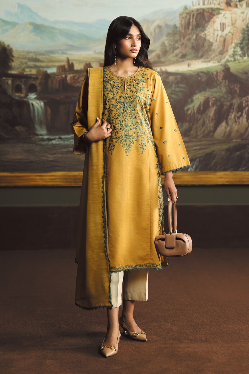 Embroidered Light Khaddar Shirt