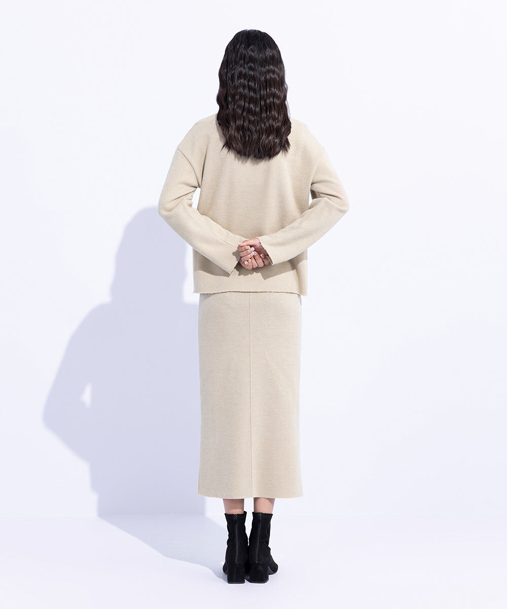 Woman - Off White Ribbed T-Shirt