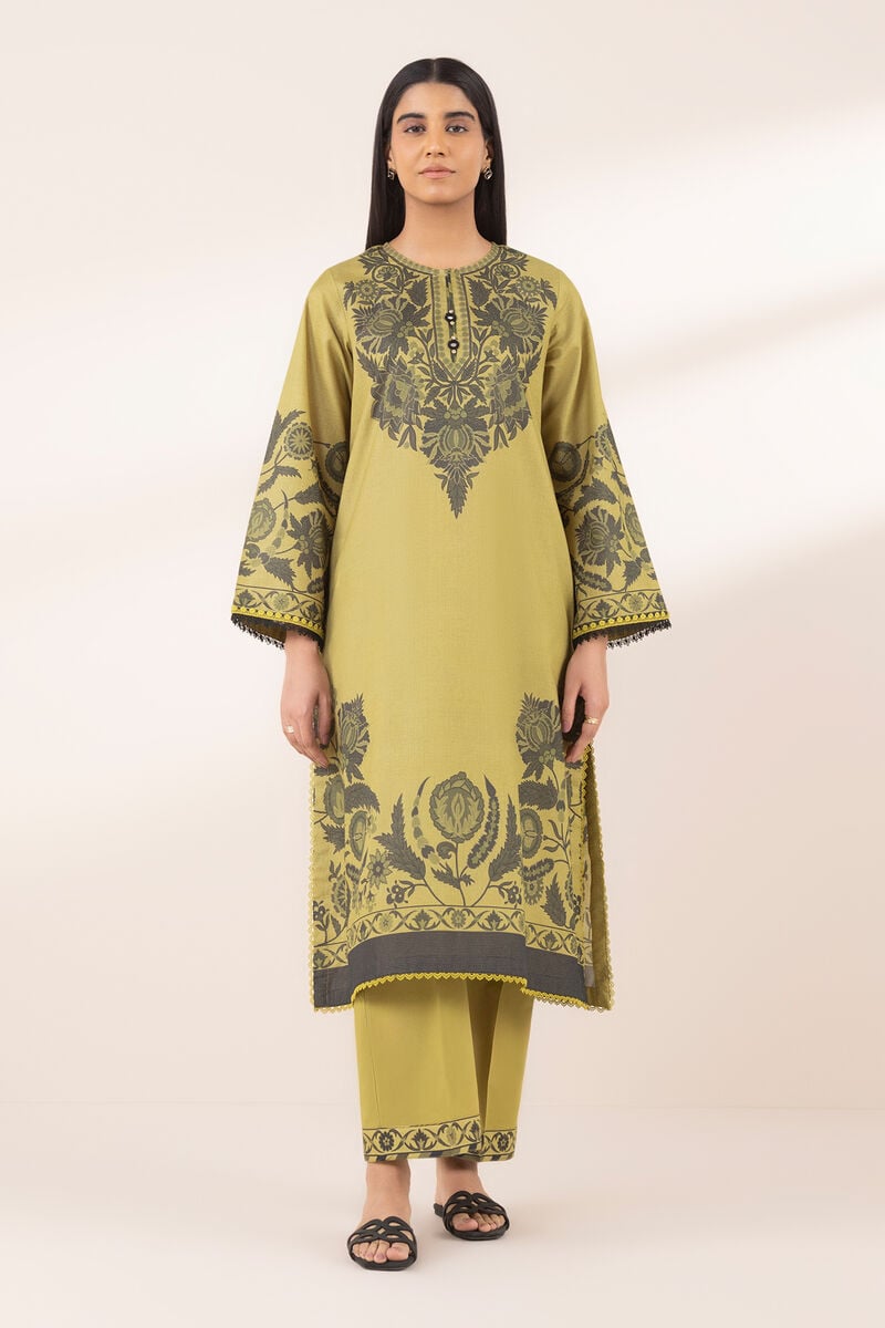 Printed Zari Lawn Shirt