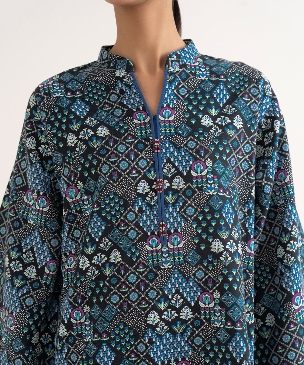 Women's Unstitched Lawn Printed Multi Two Piece Suit