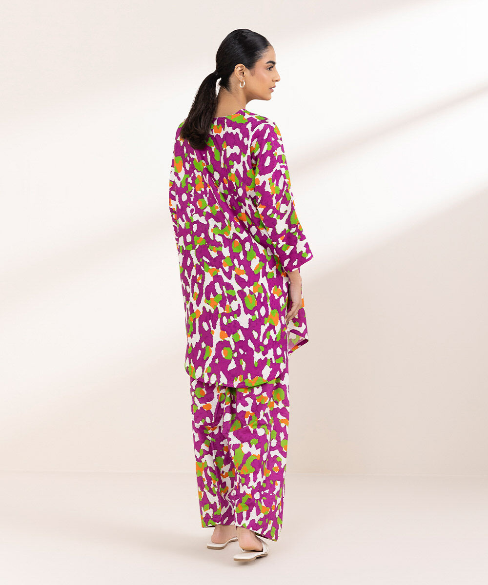 Women's Pret Arabic Lawn Multi Printed Drop Shoulder Shirt