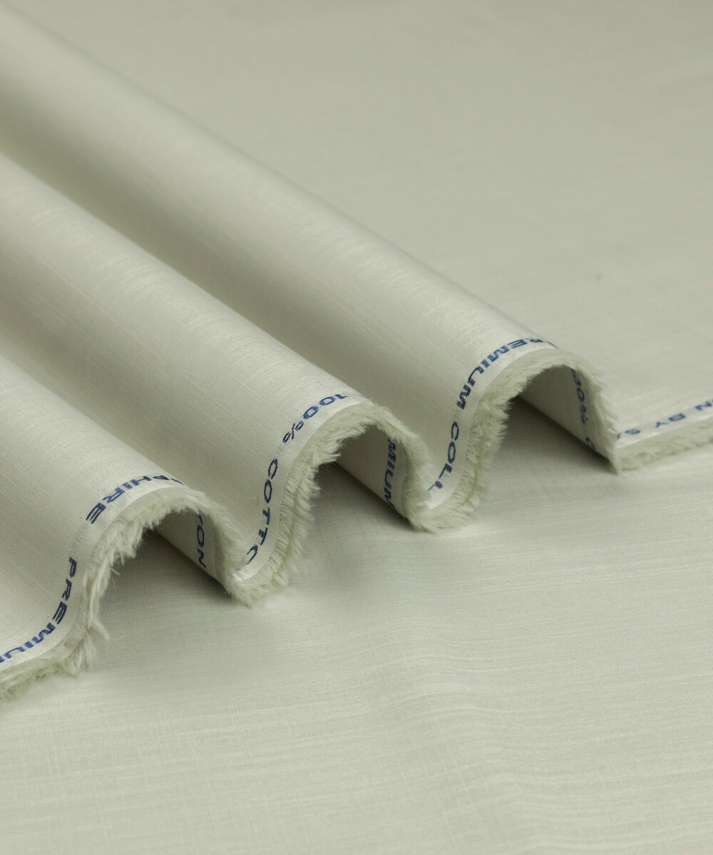 Men's Unstitched Two-Piece Sage Blue Premium Slub Cotton Suit