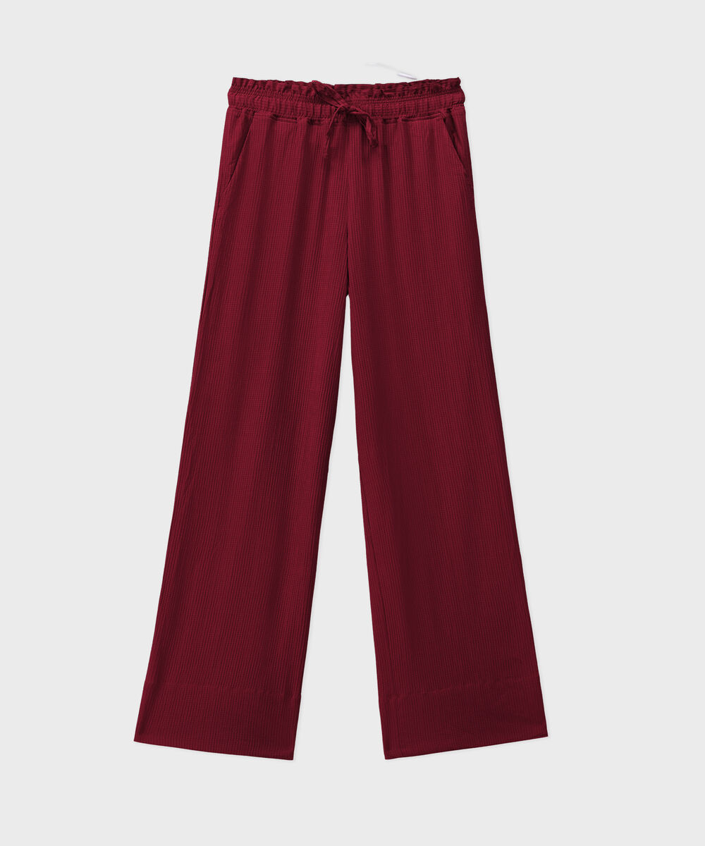 Seersucker Pull-On Trousers — Sapphire