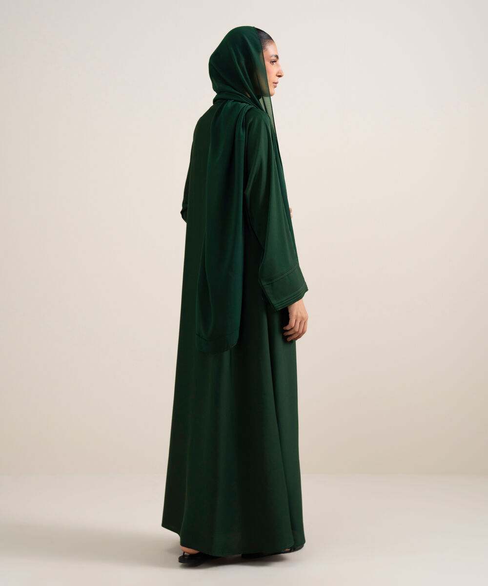 Women's Olive Green Abaya Set