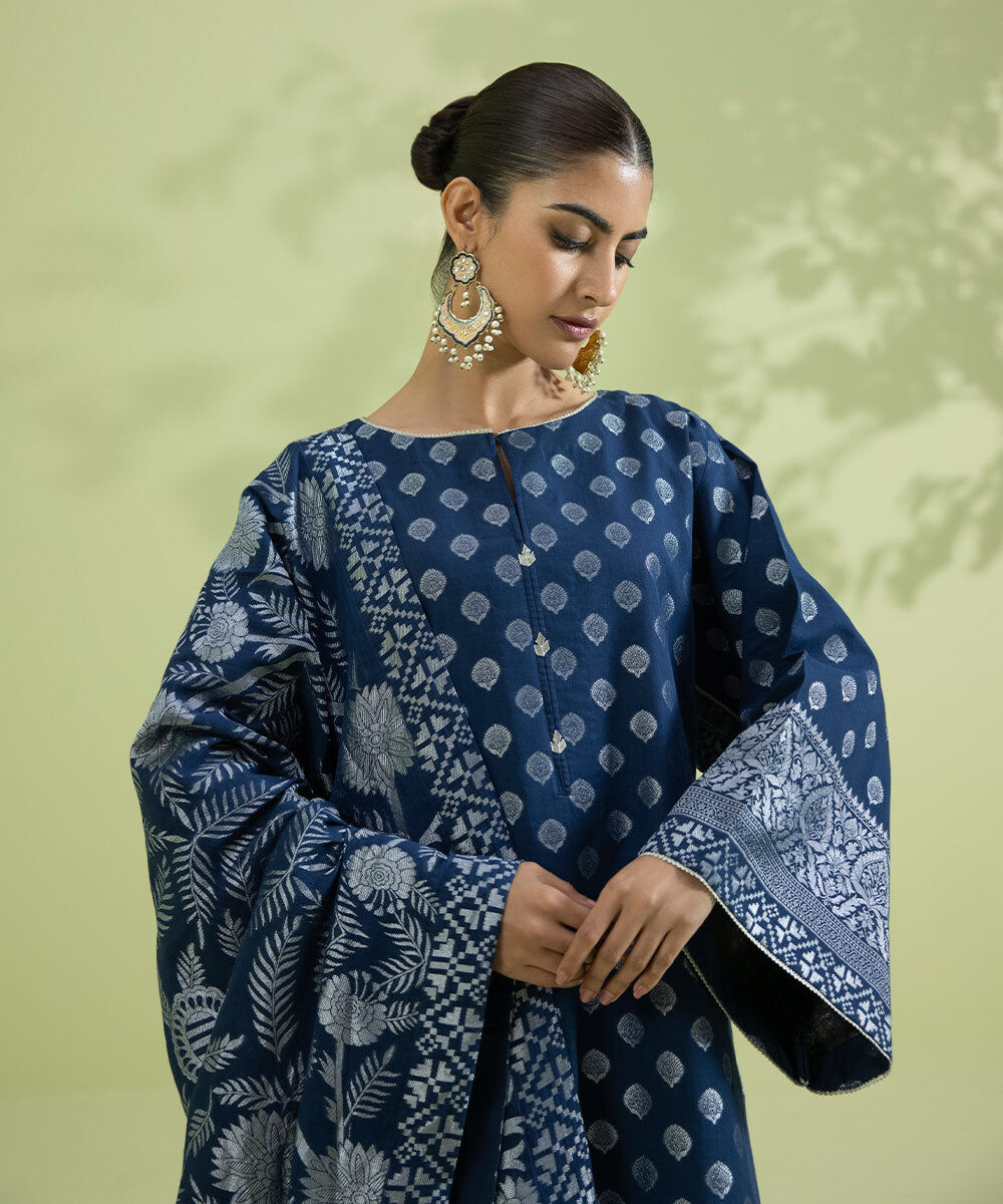 3 Piece - Extra Weft Jacquard Suit