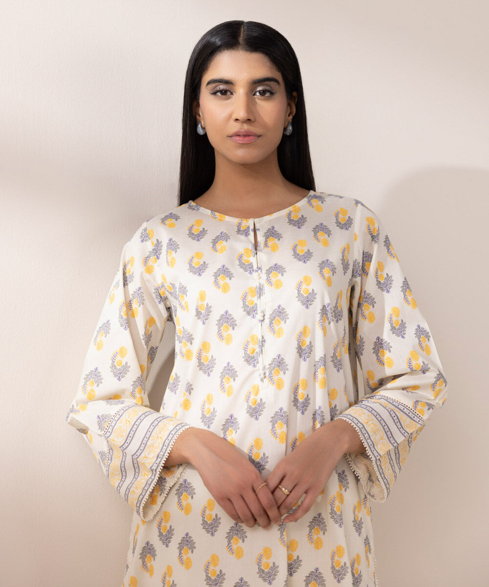 Women's RTW Lawn Multi Printed A-Line Shirt