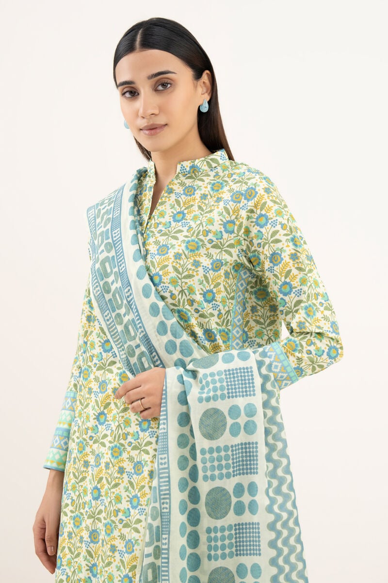 3 Piece - Printed Lawn Suit