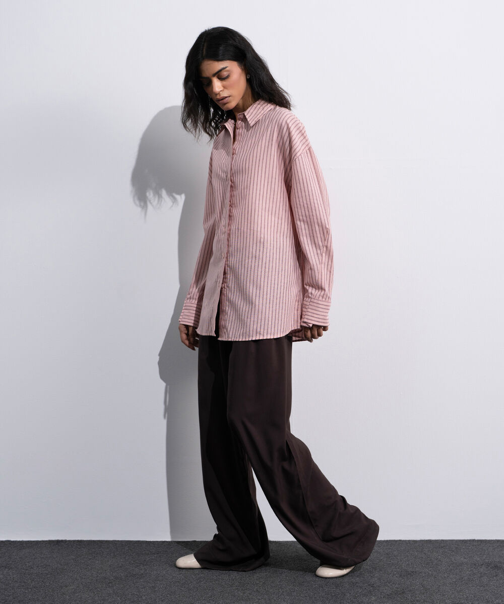 Women's Multi Cinched Waist Linen Blend Shirt