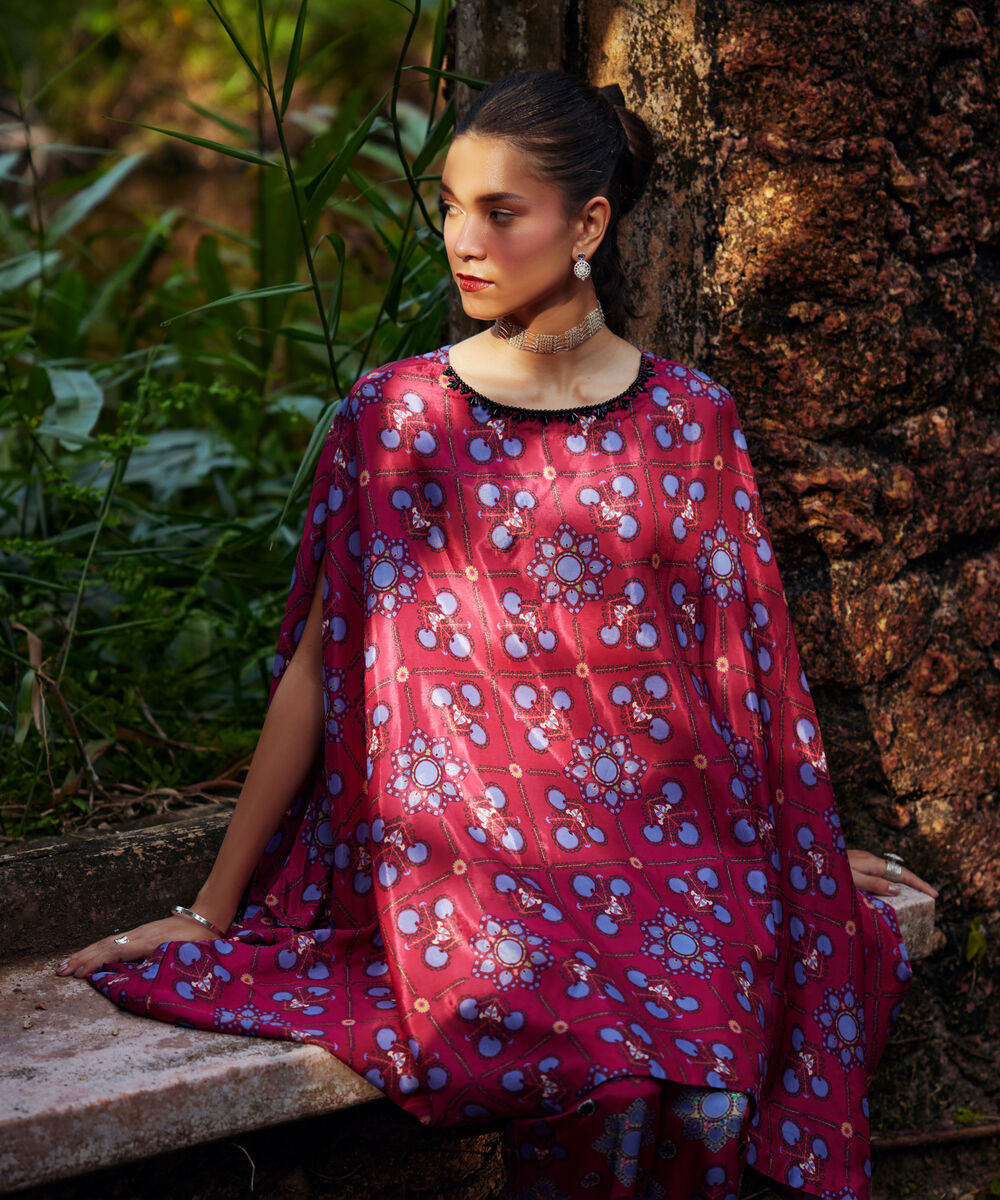 Women's RTW Habotia Grip Printed Purple 2 Piece Suit