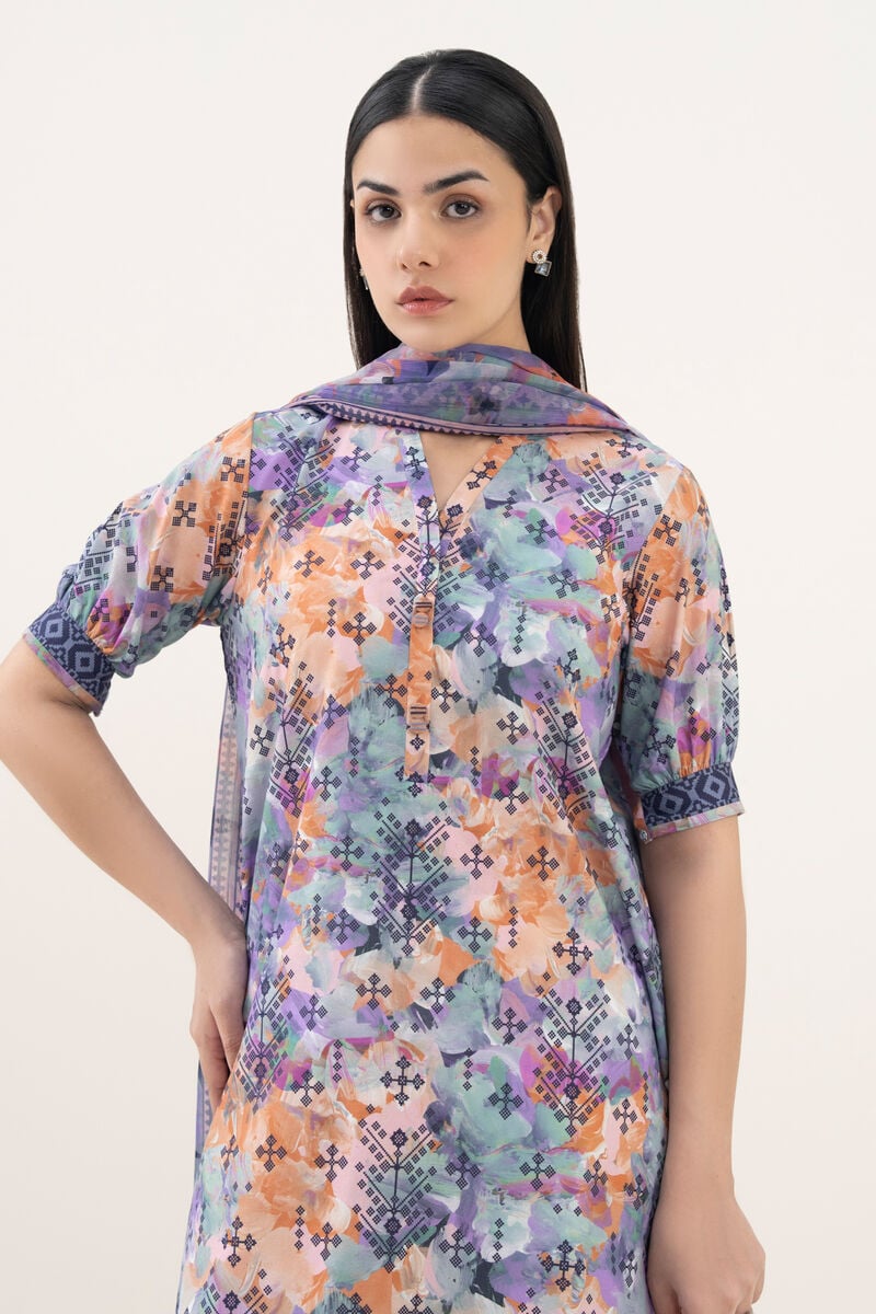 2 Piece - Printed Cotton Suit