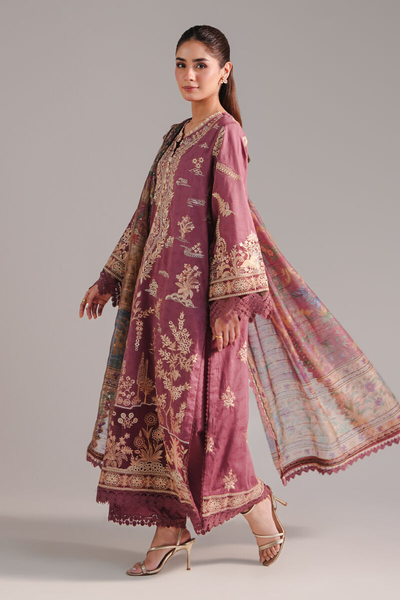 3 Piece - Embroidered Jacquard Suit