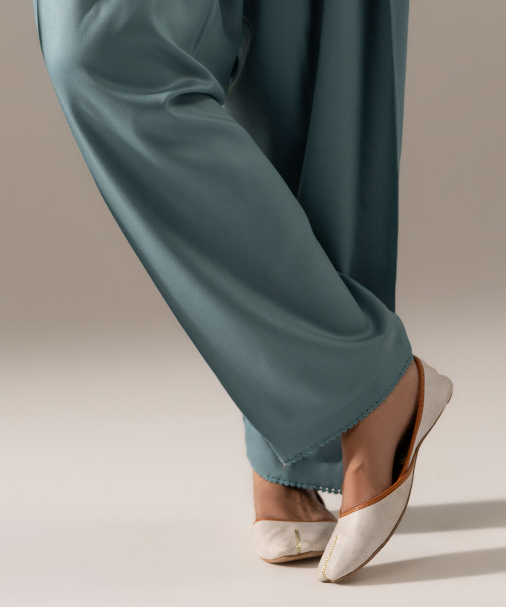 Women's RTW Viscose Marina Solid Grey Shalwar