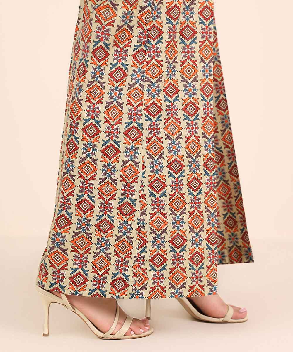 Women's RTW Cambric Multi Printed Flared Pants