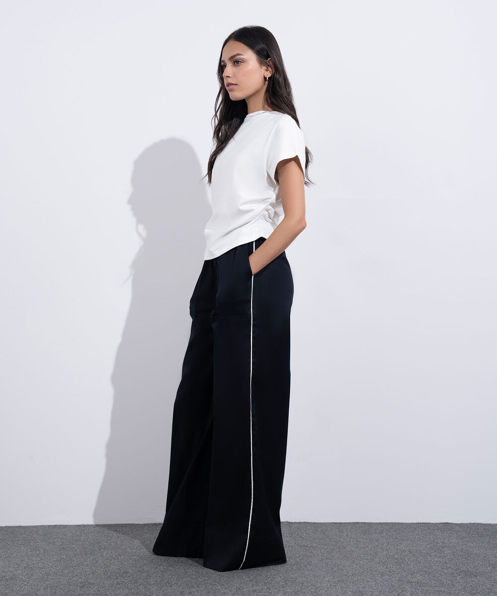 Women's Western Wear White Short Sleeve Kimono T-Shirt