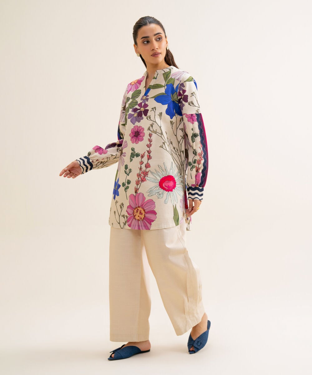 Women's Unstitched Light Khaddar Printed 2 Piece Suit