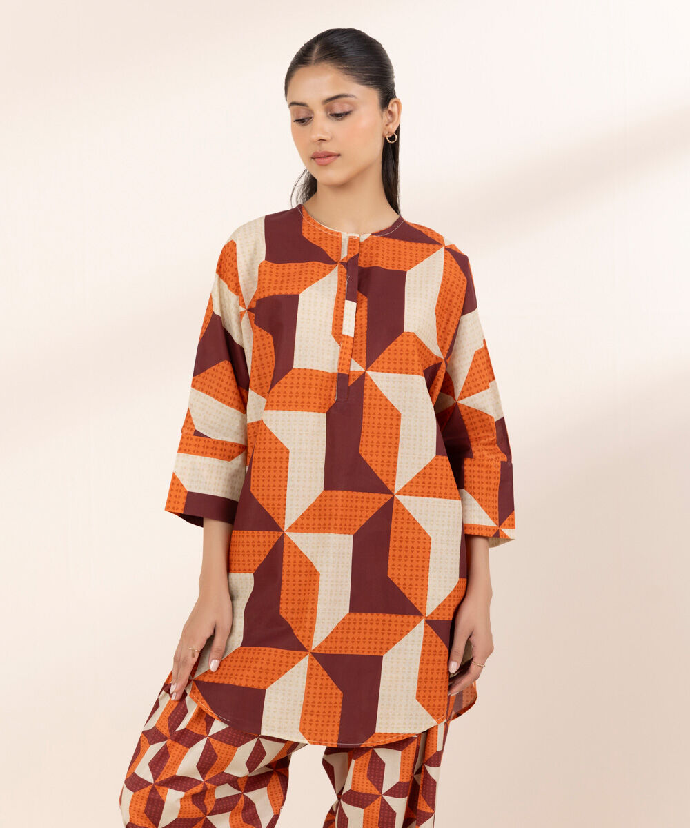 Women's RTW Lawn Multi Printed Boxy Shirt