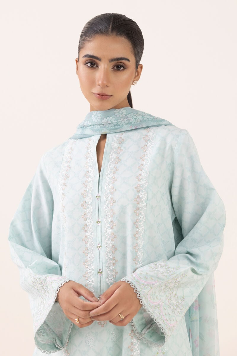 3 Piece - Embroidered Jacquard Suit