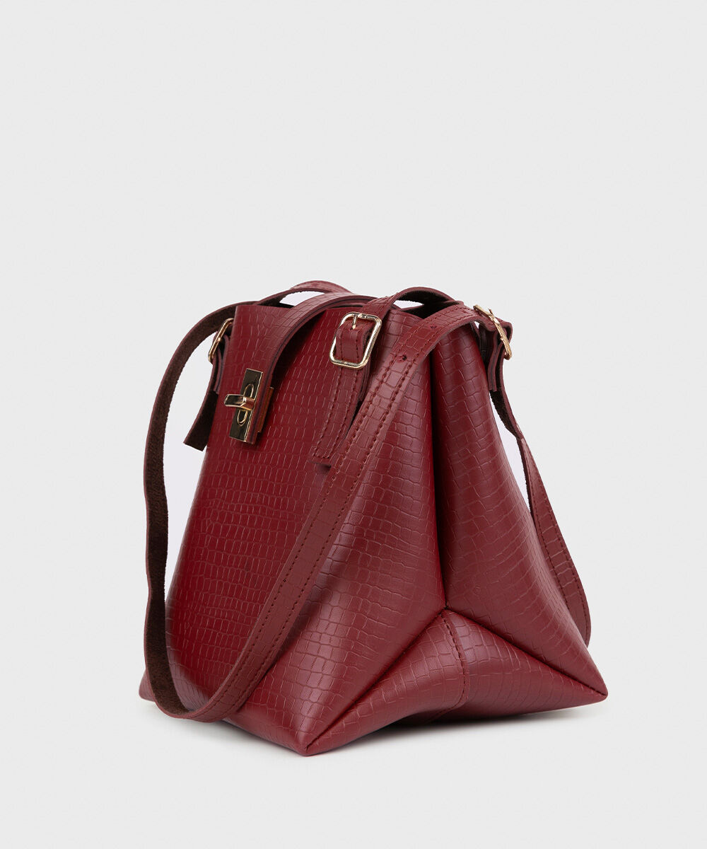 Woman - Red Maroon Top Handle Bag