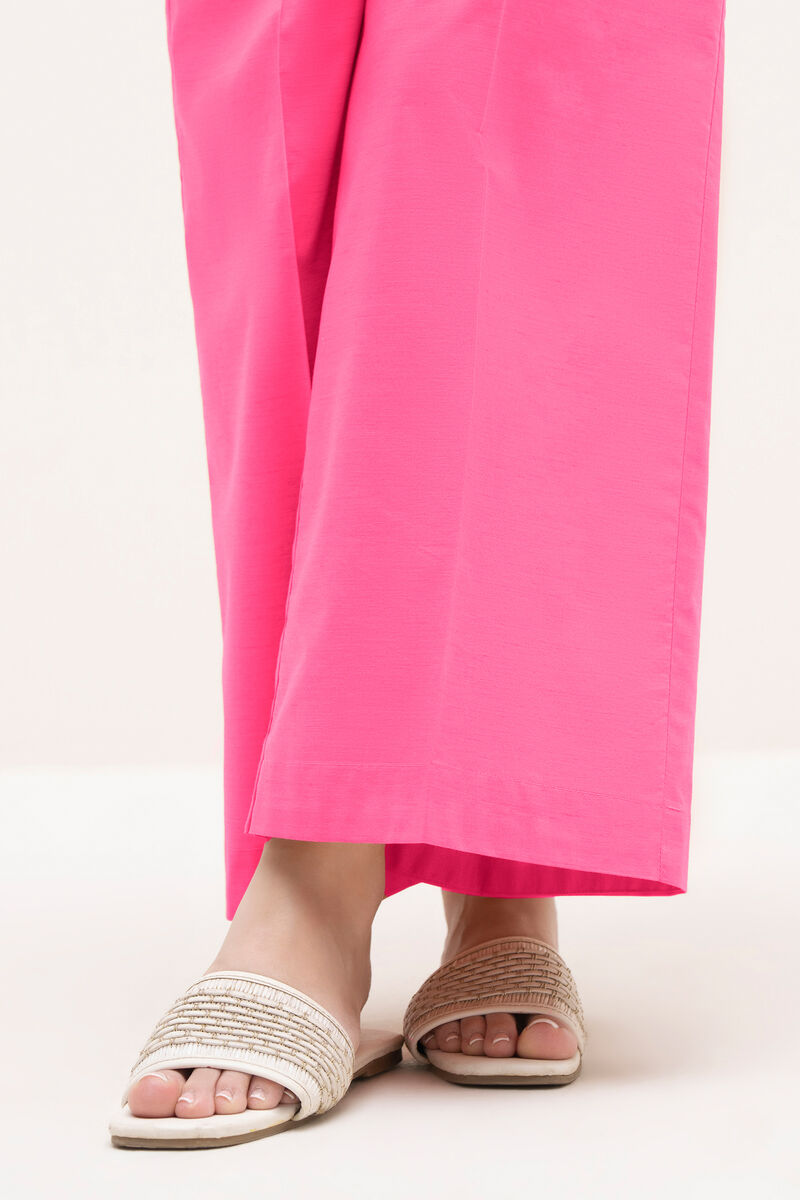 Solid Cotton Straight Pants