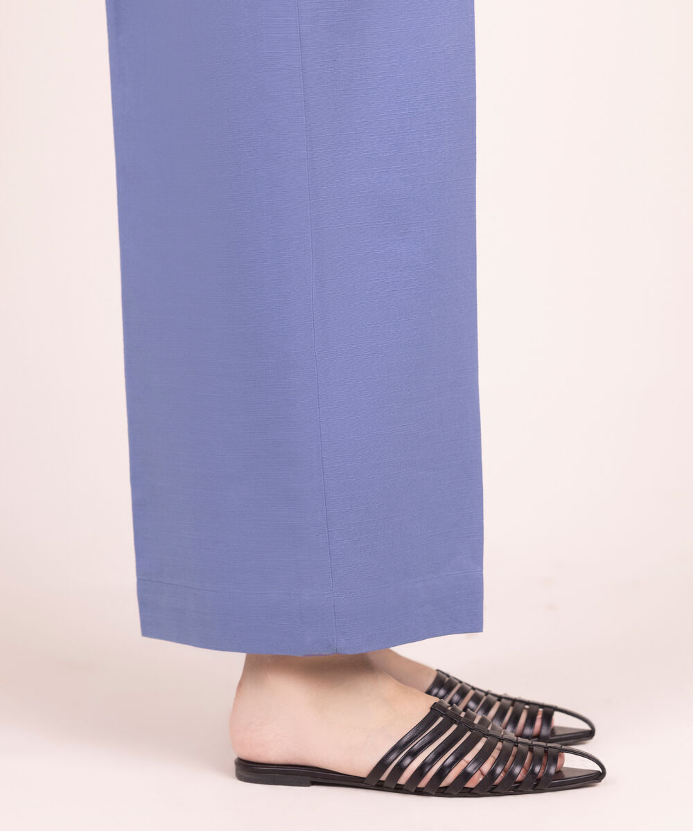 Women's RTW Khaddar Solid Light Purple Culottes