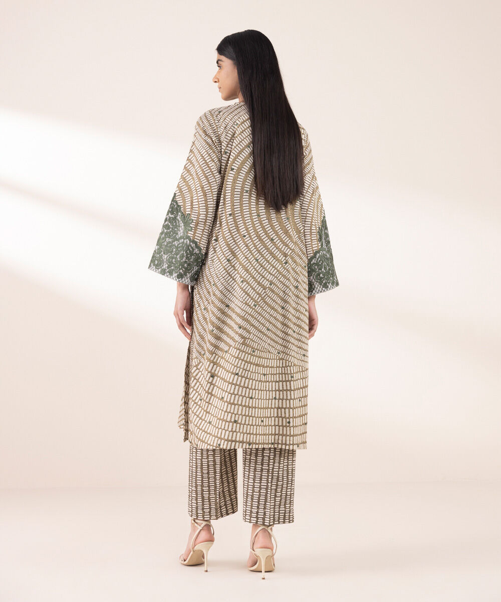 Women's RTW Lawn Multi Embroidered A-Line Shirt