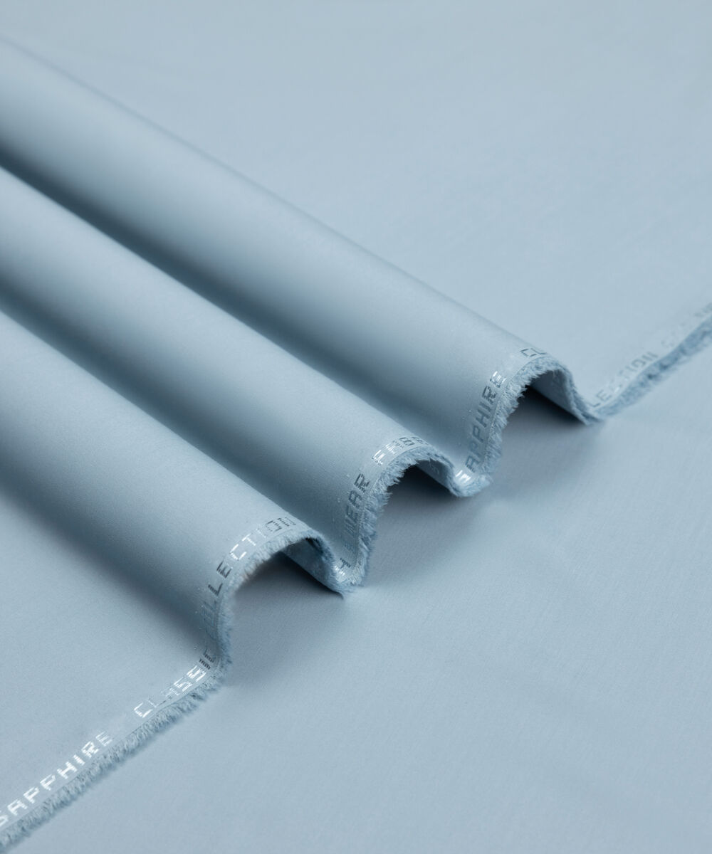 Men's Unstitched Two-Piece Blue Grey  Refined Wash & Wear Suit