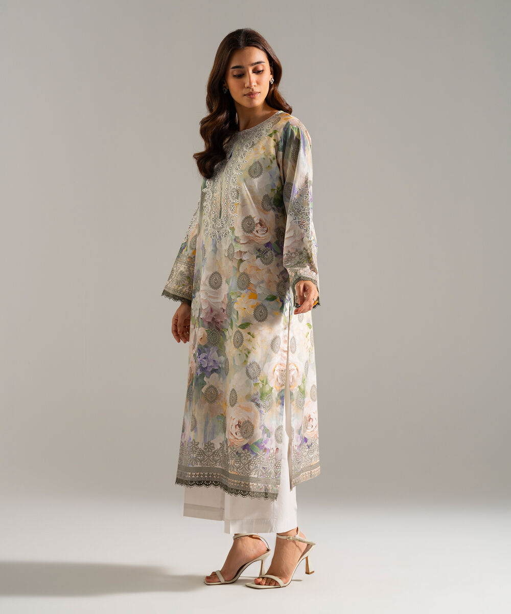 Women's RTW Lawn Embroidered Multi 2 Piece Suit
