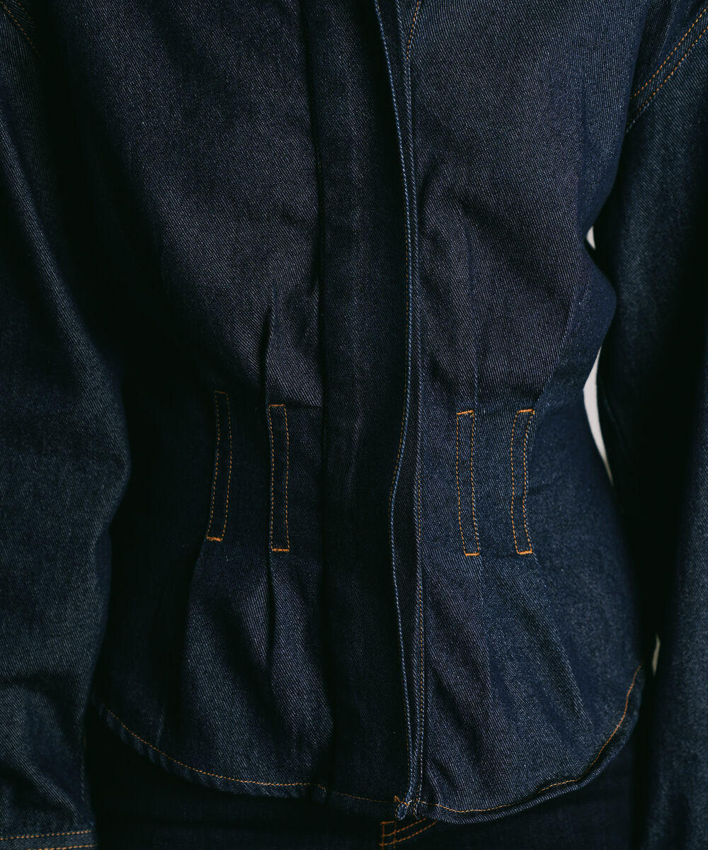 Women's Western Wear Blue Fitted Denim Shirt With Darts