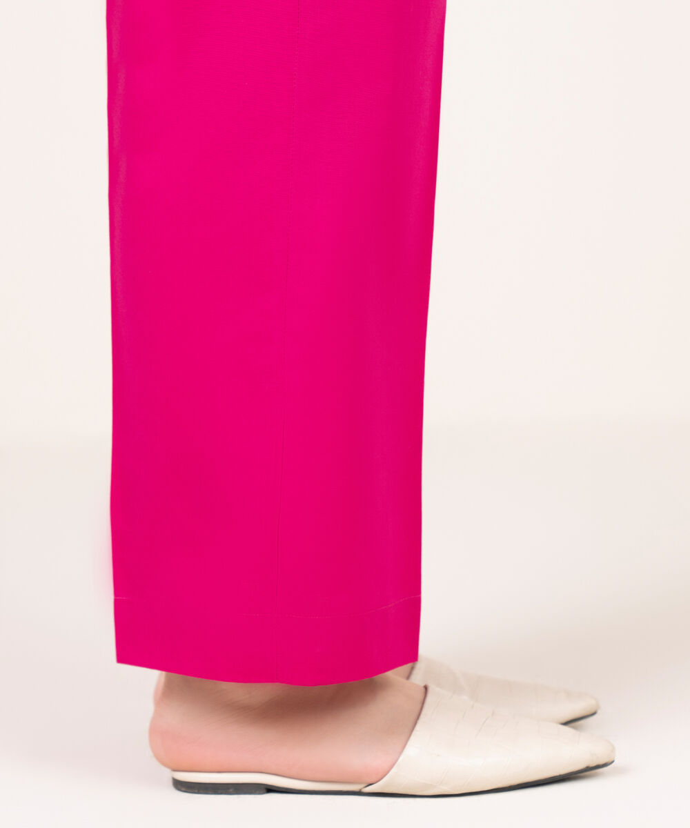 Women's RTW Cotton Solid Pink Culottes