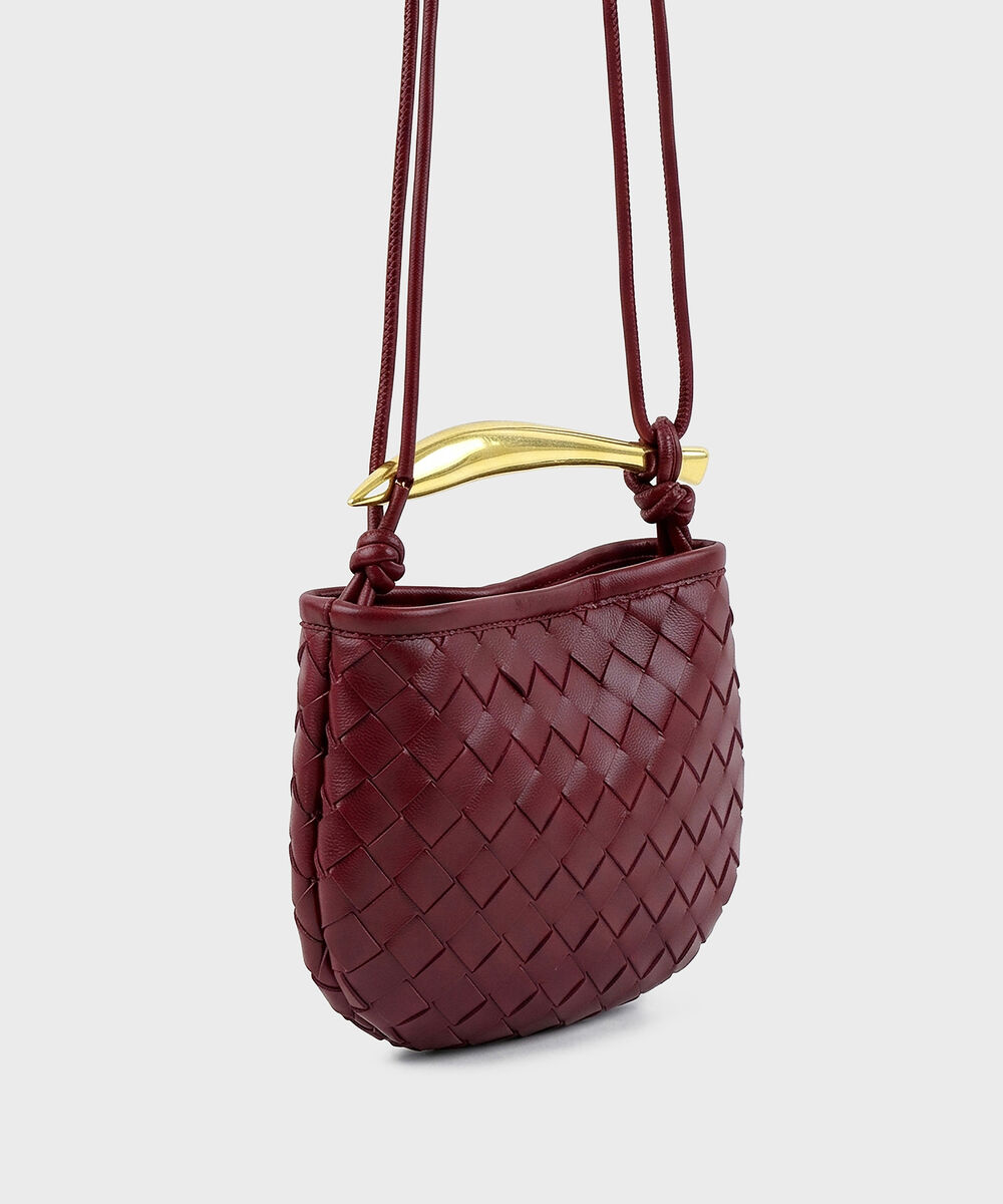 Women's Maroon' Cross Body Bag With Short Handle