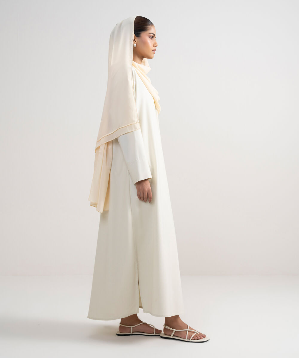 Women's Ivory Raglan Abbaya Set