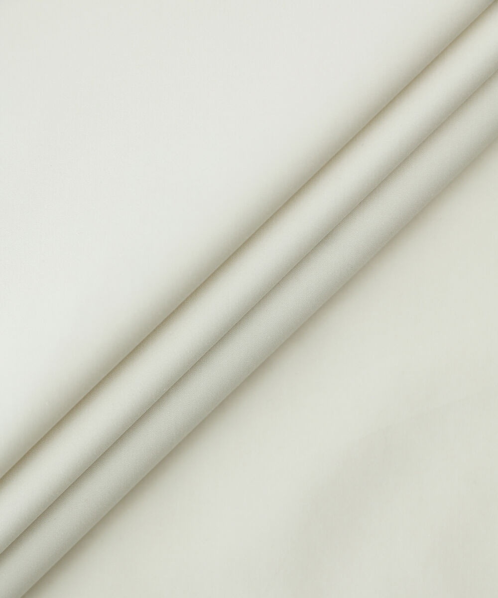 Men Unstitched Cotton Off-White Full Suit Fabric