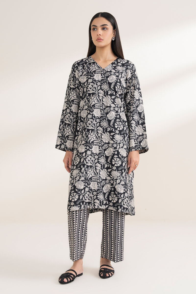 Printed Arabic Khaddar Shirt