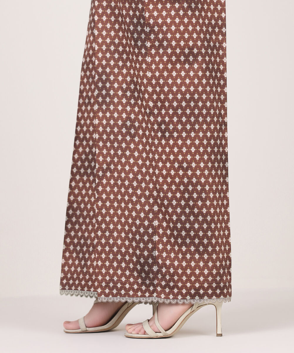 Women's RTW Cambric Brown Printed Culottes