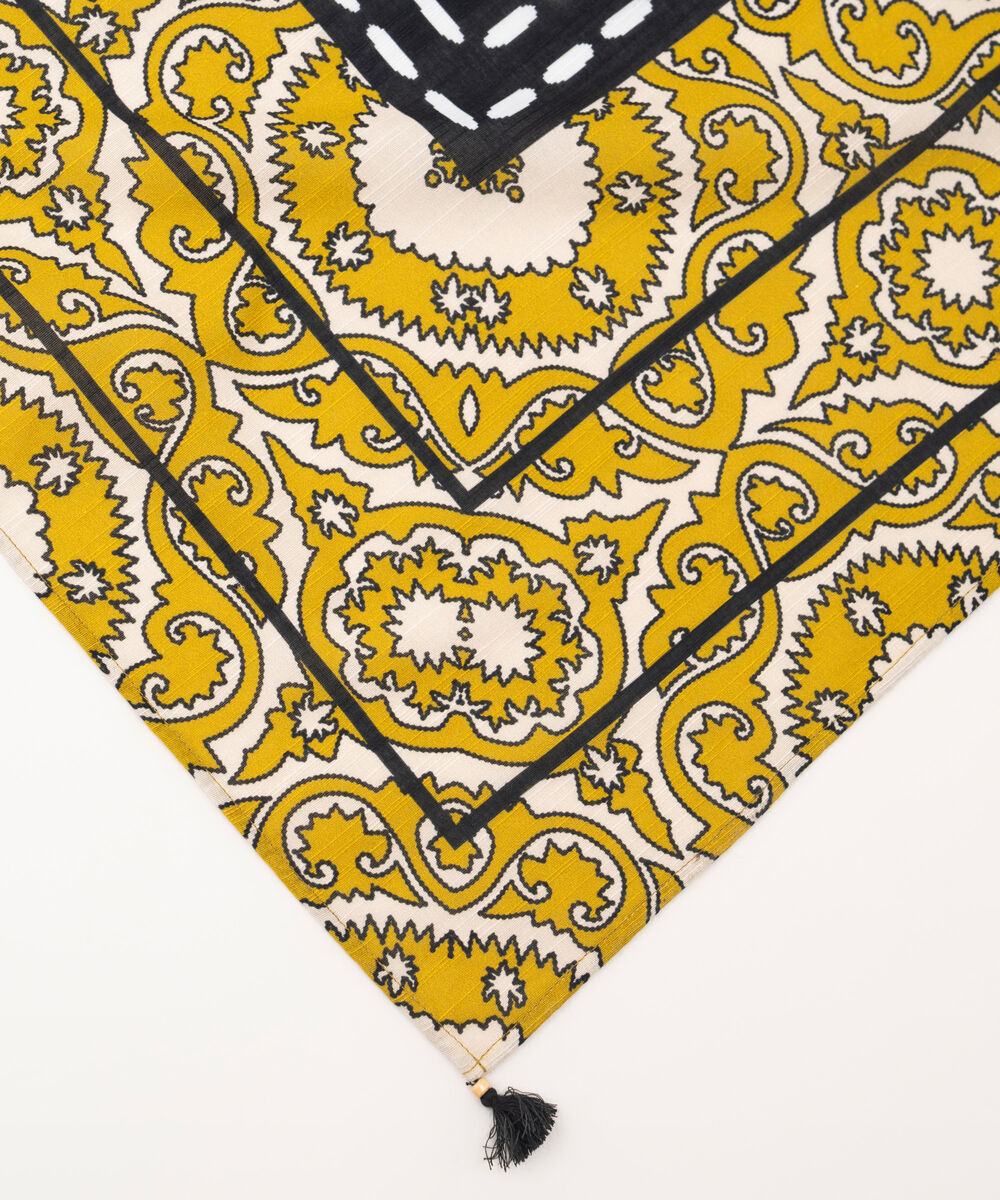 Light Khaddar Printed Black Dupatta