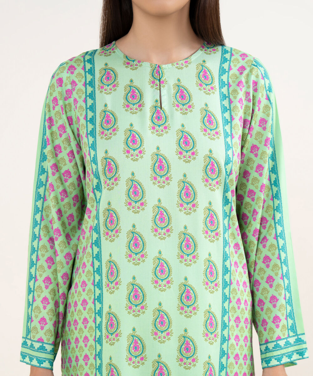 Women's RTW Arabic Lawn Multi Printed Straight Shirt