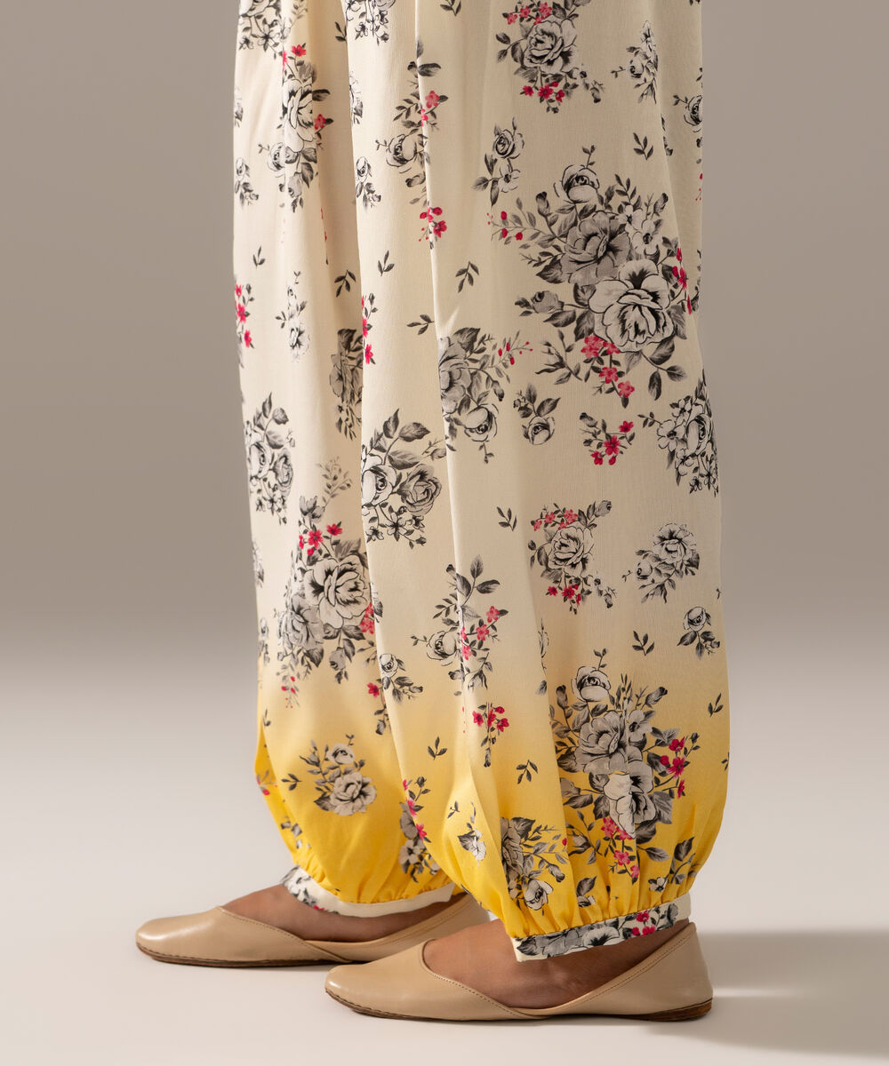 Women's RTW Bedford Printed Off White Balloon Pants