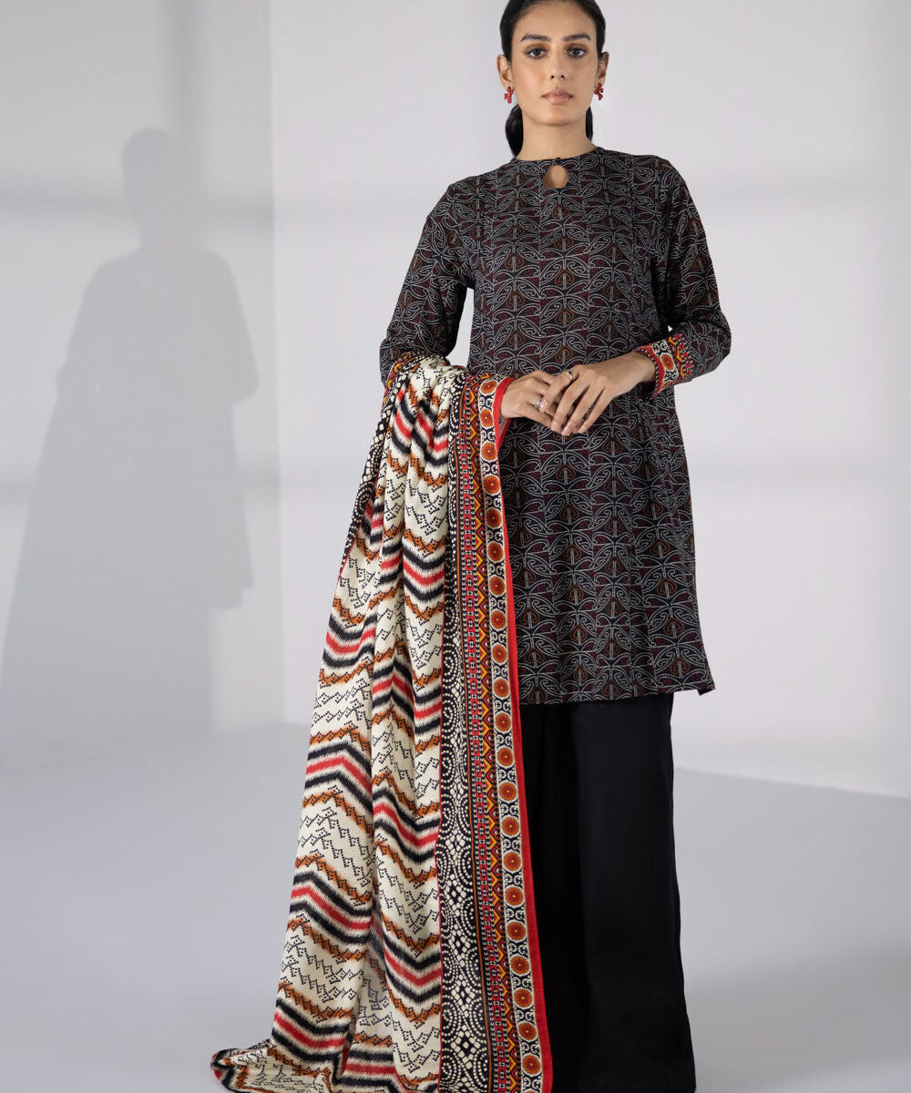 Women's Unstitched Three Piece Printed Lawn Suit