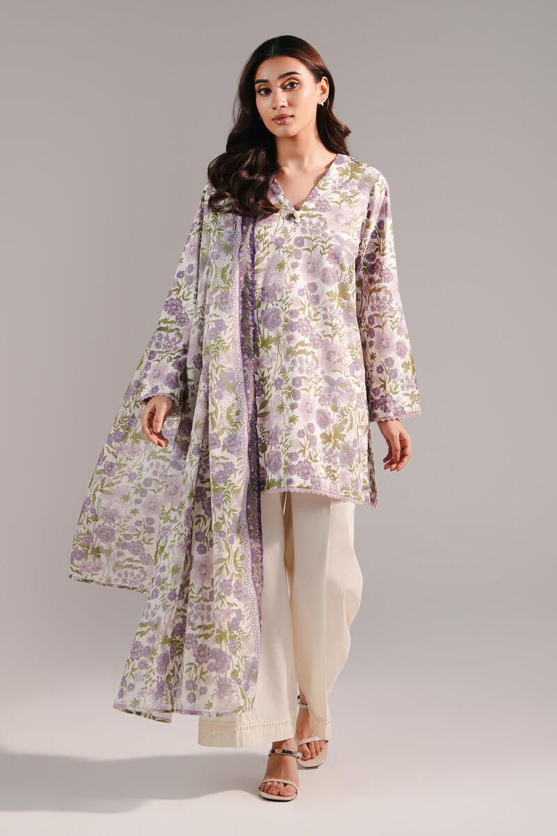 2 Piece - Printed Cotton Viscose Suit