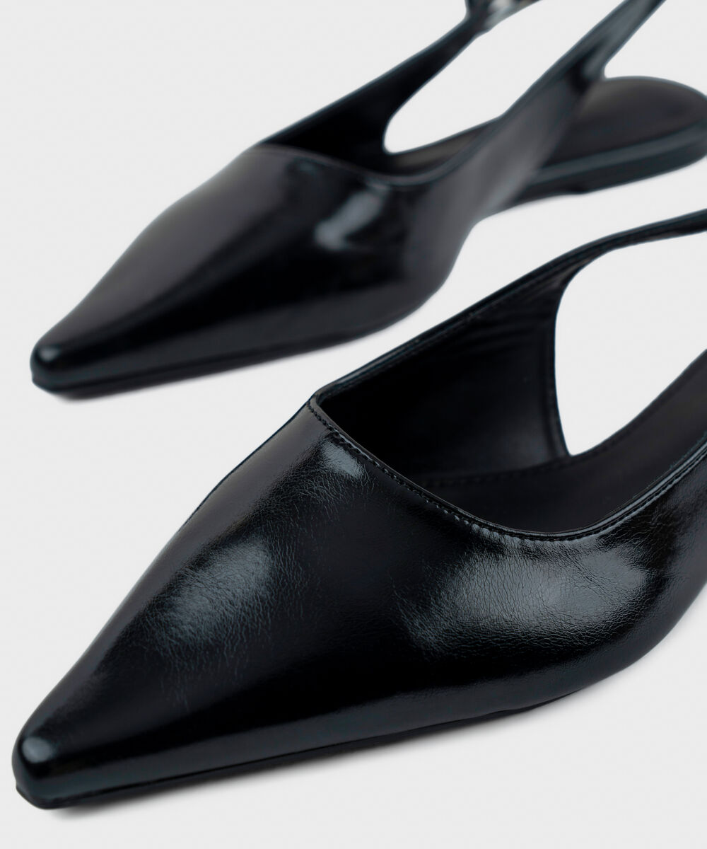 Women's Black Slingback Flats